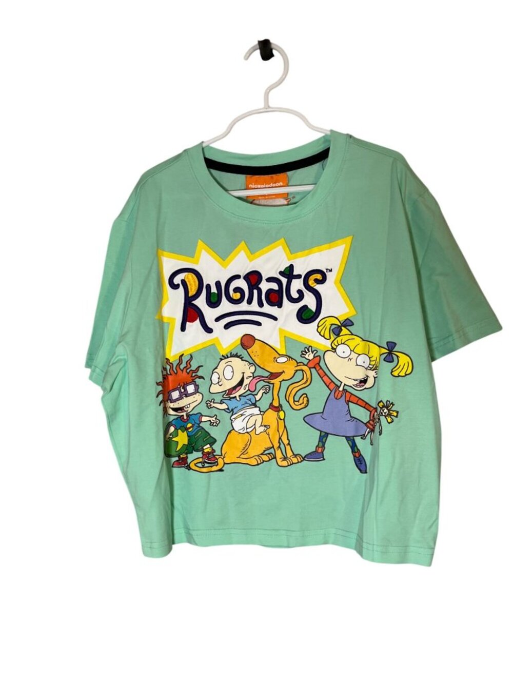 Nickelodeon Rugrats Embroidery Tshirt Green L Cartoon 90s Retro Artsy Mod 90s